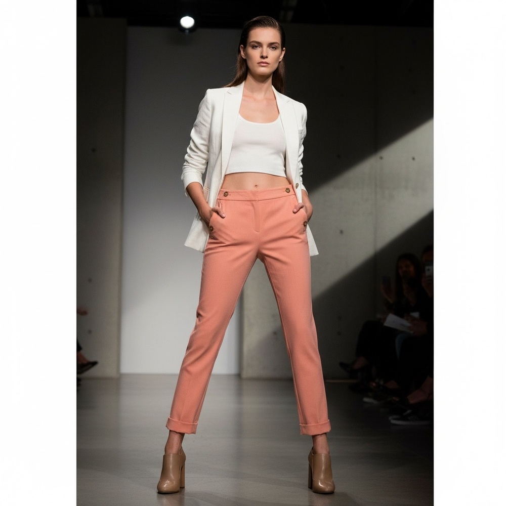 LOFT Slim Ankle Sailor Pants in Blush Pink Size 6